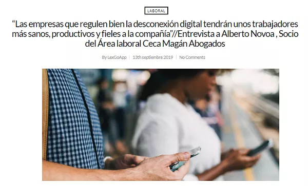 Entrevista a Alberto Novoa sobre los efectos de la desconexión digital