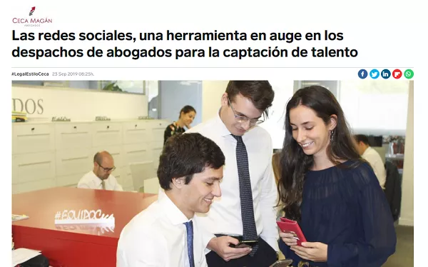 Las redes sociales, aliadas de los despachos de abogados para captar talento