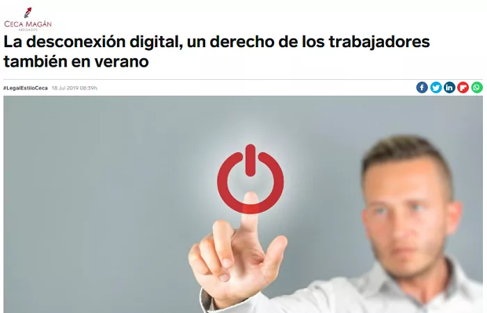 La desconexión digital, un derecho de los trabajadores también en verano