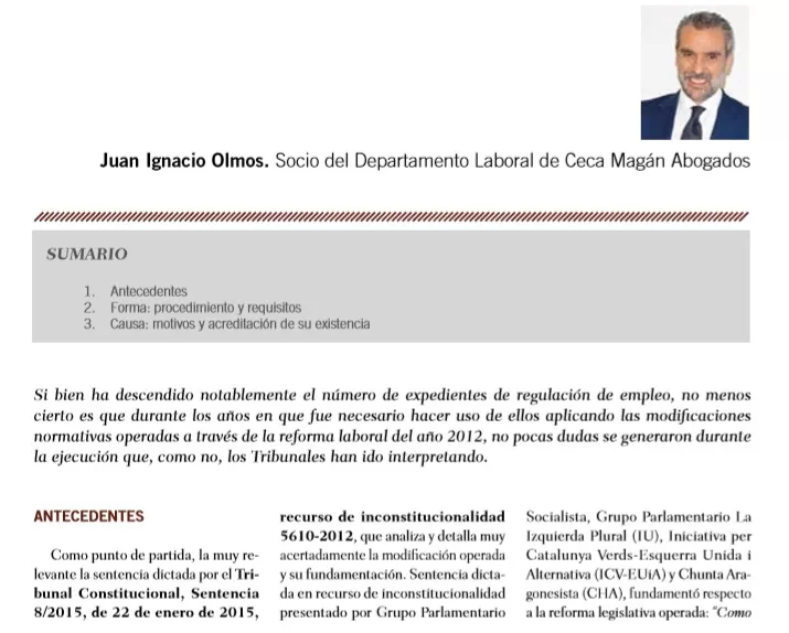 Los expedientes de regulación de empleo según la última jurisprudencia