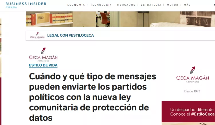 Cuándo y qué tipo de mensajes pueden enviarte los partidos políticos con la nueva ley comunitaria de protección de datos