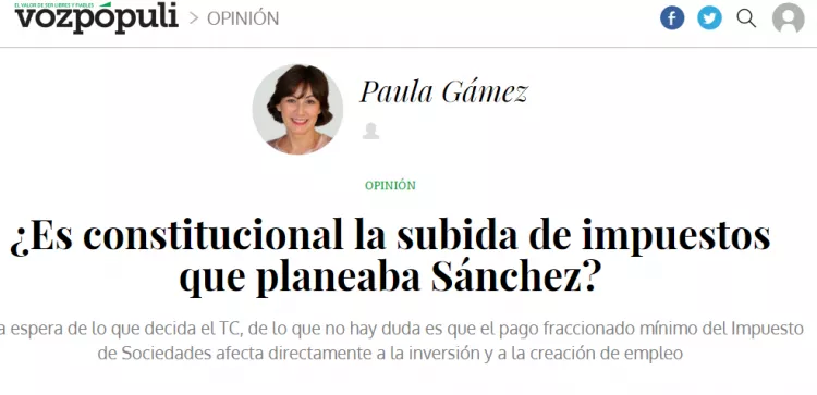 ¿Es constitucional la subida de impuestos que planeaba Sánchez?