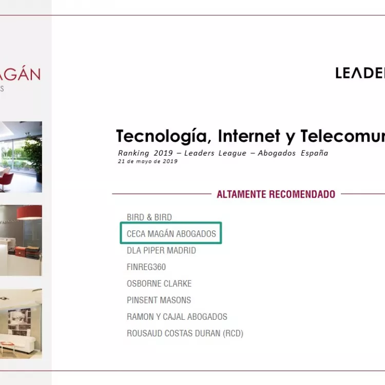 Ceca Magán entre los mejores despachos en Tecnología, según Leaders League