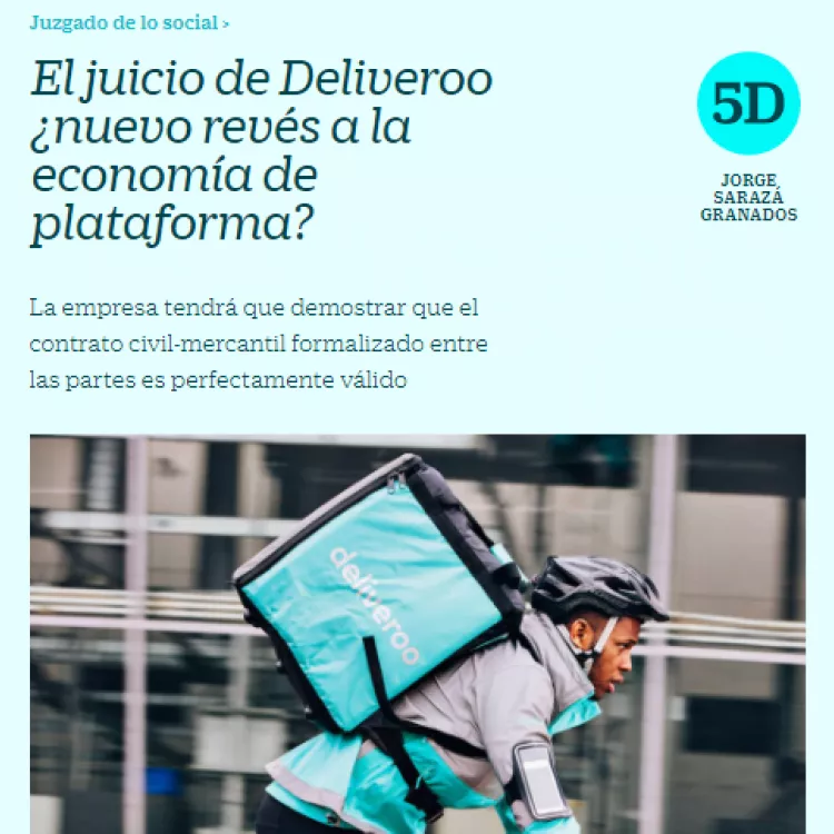 El juicio de Deliveroo ¿nuevo revés a la economía de plataforma?