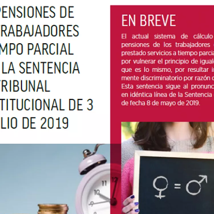 Las pensiones de los trabajadores a tiempo parcial tras la sentencia del Tribunal Constitucional