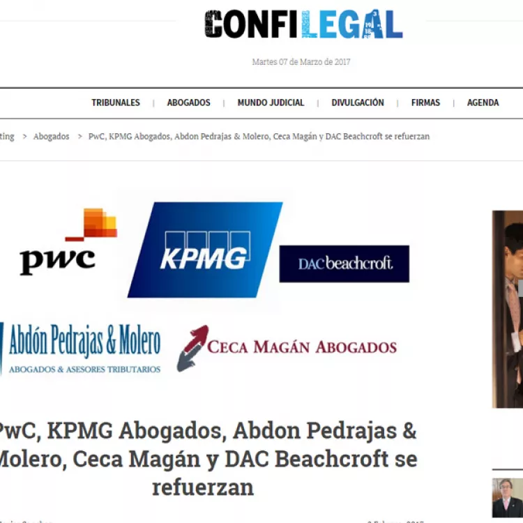 PwC, KPMG Abogados, Abdon Pedrajas & Molero, Ceca Magán y DAC Beachcroft se refuerzan