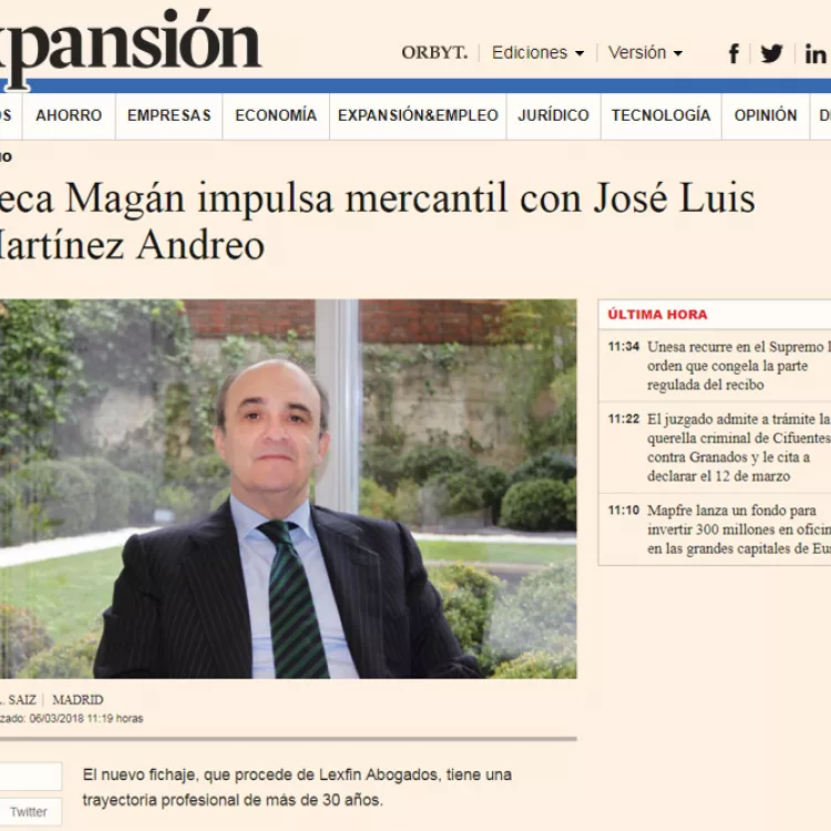 Ceca Magán impulsa mercantil con José Luis Martínez Andreo