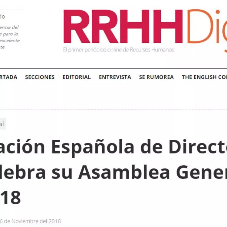 La Asociación Española de Directores de Recursos Humanos celebra su Asamblea General Anual