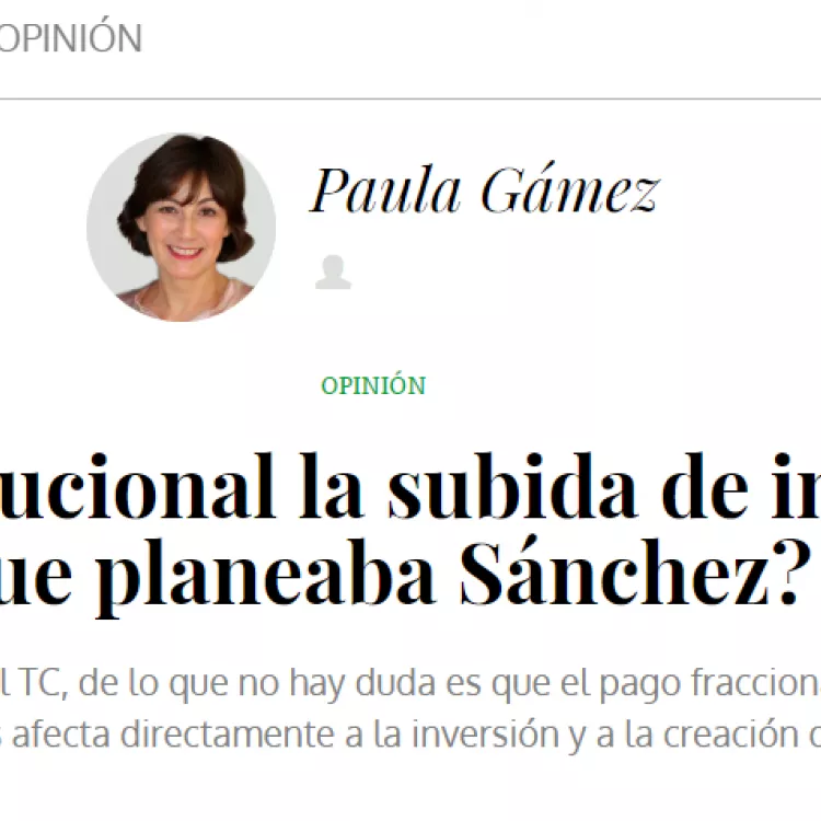 ¿Es constitucional la subida de impuestos que planeaba Sánchez?